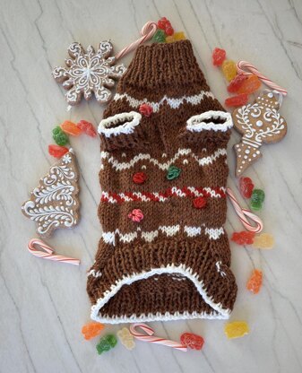 Gingerbread Pet Sweater