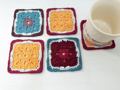 Square Flower Coaster