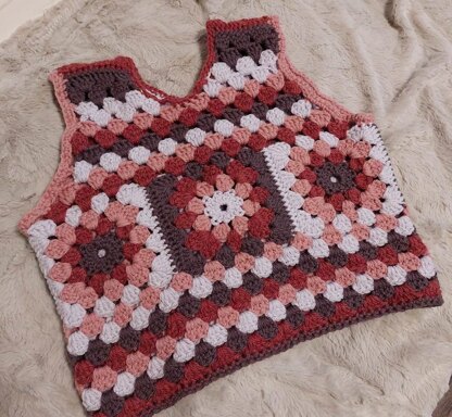 Granny square vest