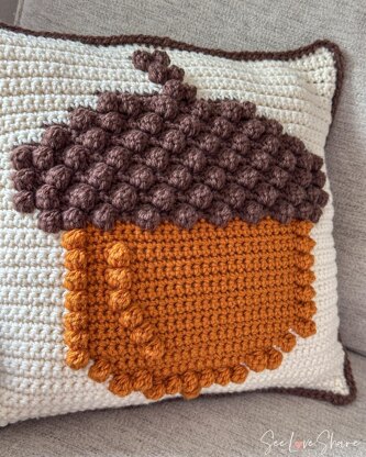 Bobble Stitch Acorn Pillow