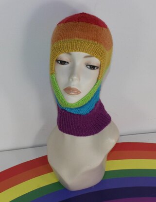 Rainbow 4Ply Balaclava Circular