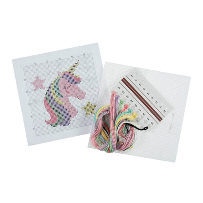 Trimits Unicorn Cross Stitch Kit - 13 x 13cm