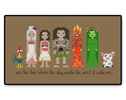 Moana - PDF Cross Stitch Pattern