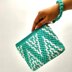 Geometric Pouch with Wristlet