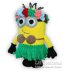 Crochet Minion Hula Pattern, Minion Hawaii Girl Crochet Pattern, Minion Crochet Pattern