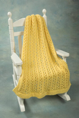 Lace Baby Throw in Plymouth Encore Chunky - F440