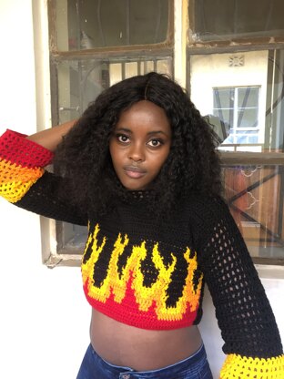 Flames Crochet Top Pattern