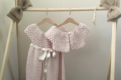 Pearl Baby Girl Dress & Bolero Cardigan Set N 604