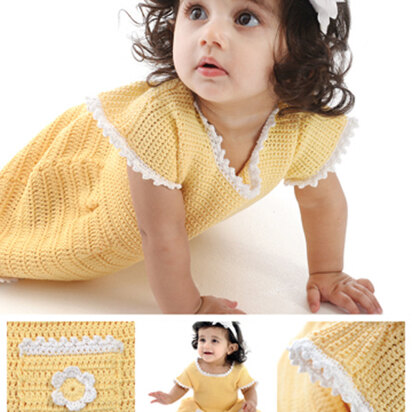 Baby Girl's Daisy Dress in DMC Natura Just Cotton - 15093L/2