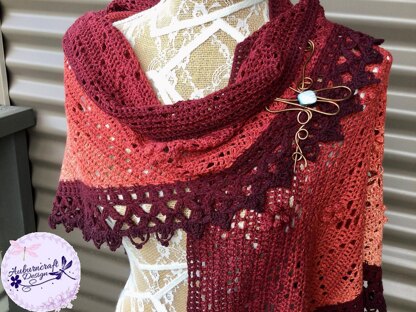 Cover Me in Dragonflies and Flowers Shawl