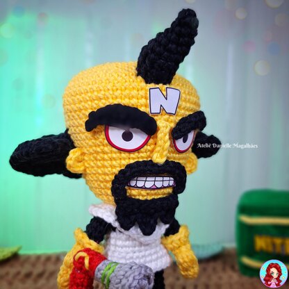 Doctor Neo Cortex – PDF Crochet Pattern (Chibi Evil Scientist Doll)