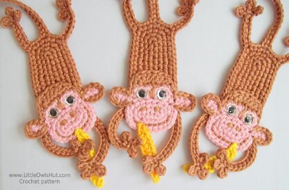 029 Monkey bookmark amigurumi