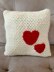 Decorative Pillow with Hearts