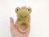 Frog crochet pattern baby rattle Amigurumi teething toy