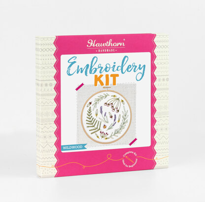 Hawthorn Handmade Wildwood Contemporary Printed Embroidery Kit - 16cm