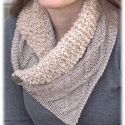 Collared Scarf in Plymouth Yarn Arequipa Aventura & Worsted - 3051 - Downloadable PDF
