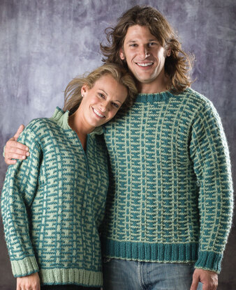 His and Hers A Pullover in Universal Yarn Deluxe Chunky PDF
