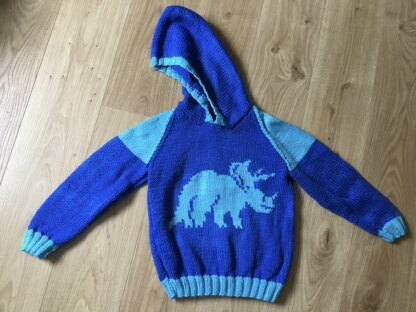 Dinosaur Hoodie - Triceratops