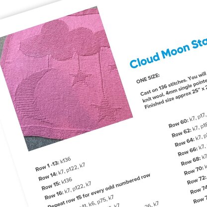 Cloud Moon and Stars Blanket