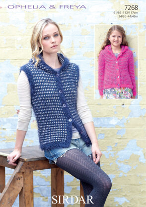 Waistcoat and Jacket in Sirdar Ophelia and Freya - 7268 - Downloadable PDF