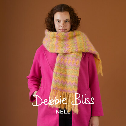 Izzy Scarf - Knitting Pattern for Women in Debbie Bliss Nell