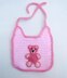 Teddy Bear Baby Bib and Rattle