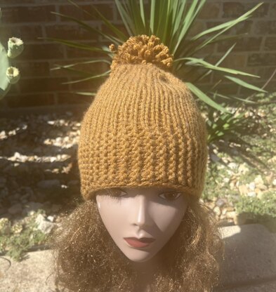Old Time Winter Hat -- a loom knit pattern