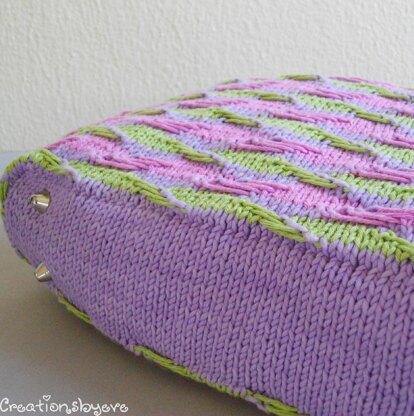 Textured-striped bag