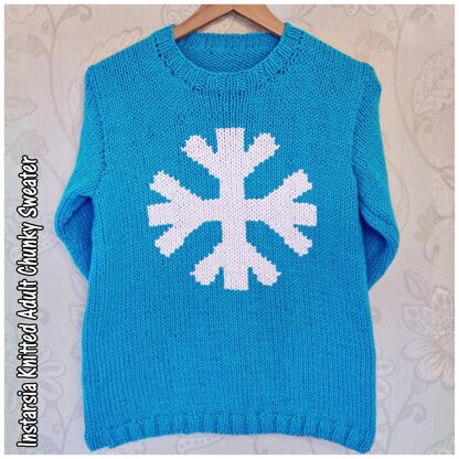 Intarsia -  Breezy Snowflake - Chart Only