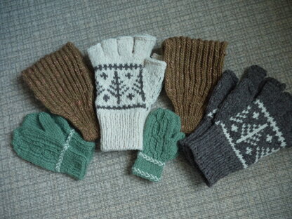 Men's fingerless mitts