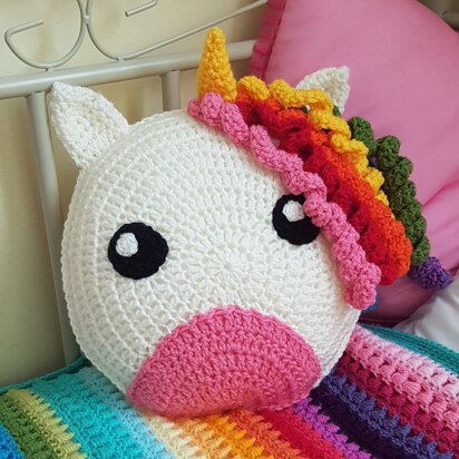 Crochet Unicorn Cushion