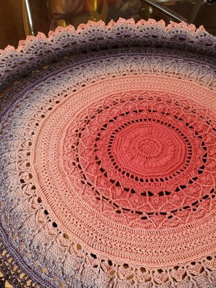 Dahlia Delight Mandala Blanket