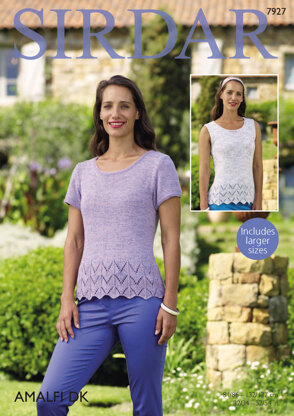 Short Sleeved and Sleeveless Top in Sirdar Amalfi DK - 7927 - Downloadable PDF