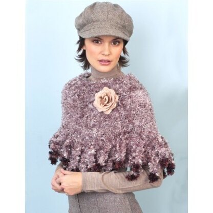 Fox Tails Poncho in Bernat Boa - Downloadable PDF