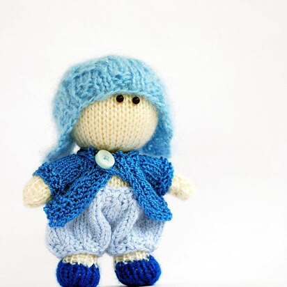 Small Boy Doll in the blue hat