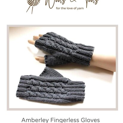 Amberley Fingerless Gloves -knitted on 2 straights