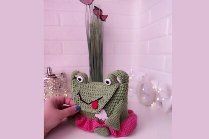 Crochet Frog Bag, Amigurumi Frog Plush,Frog Purse Gifts,Knitted Animal Plush, Handmade Frog Bag