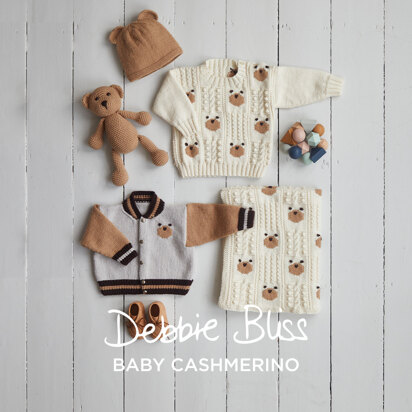 Bear Necessities Set - Layette Knitting and Crochet Pattern for Babies in Debbie Bliss Baby Cashmerino by Debbie Bliss - knitting pattern