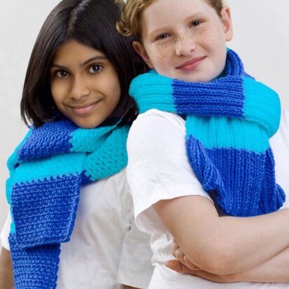 2009 Special Olympic Scarves Knit in Red Heart Super Saver Economy Solids - WR1704