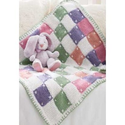 Quilt Look Blanket in Patons Beehive Baby Chunky