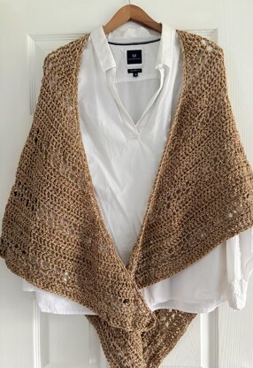 Golden Crochet Shawl