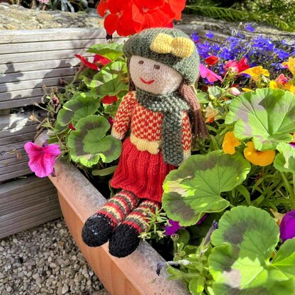 Aster Rag Doll Knitting Pattern - Toy Knitting Pattern