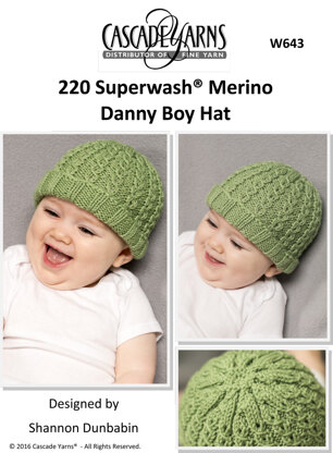 Danny Boy Hat in Cascade 220 Superwash Merino - W643 - Downloadable PDF