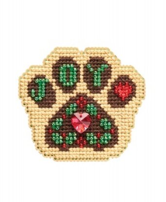 Mill Hill Santa Paws Cross Stitch Kit - 2.5in x 2in