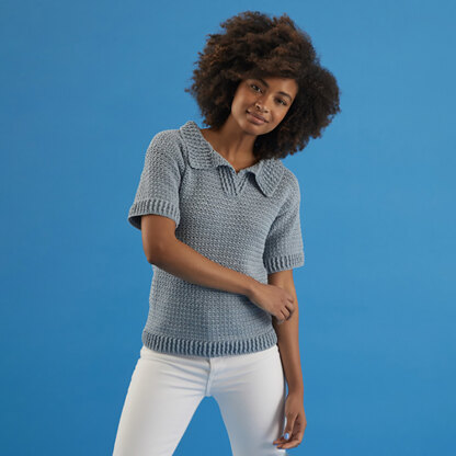 Crochet-Knit Cotton and Silk-Blend Polo Shirt