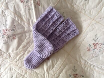 Lady Lavender Crocheted Socks