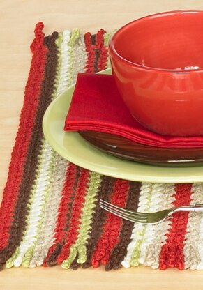 Crochet Placemat in Red Heart Super Saver Economy Solids - WR1033