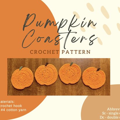 Pumpkin Coasters