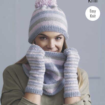 Snoods , Hats, & Mitts in King Cole Baby Alpaca Dk - 4869 - Downloadable PDF