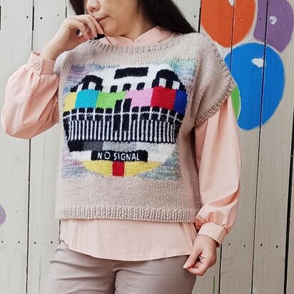 NO SINGAL Intarsia Sweater